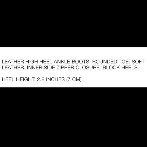 Zara HEELED ROUND TOE ANKLE BOOTS
Black 1/1191/810/040/38  sz 7.5 - Picture 6 of 10